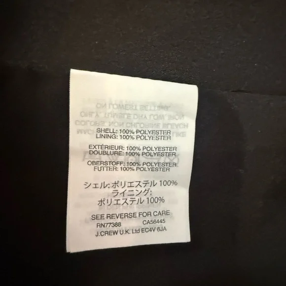 NWOT J Crew Black Crepe Wrap Dress - Picture 4 of 5